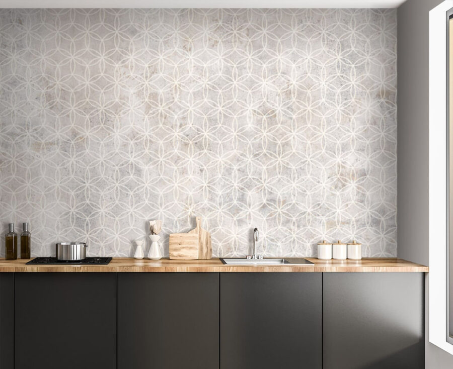 White and gray patterned wall White and gray patterned wall