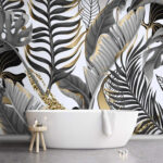 Wall murals Pattern of leaves and flowers