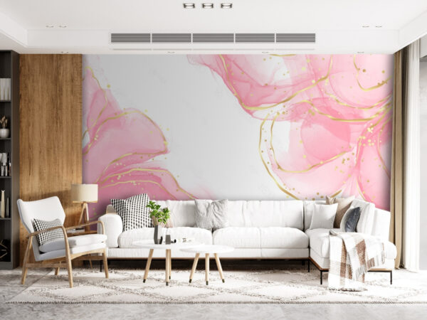 Pink swirls with speckled accents. Pink swirls with speckled accents.