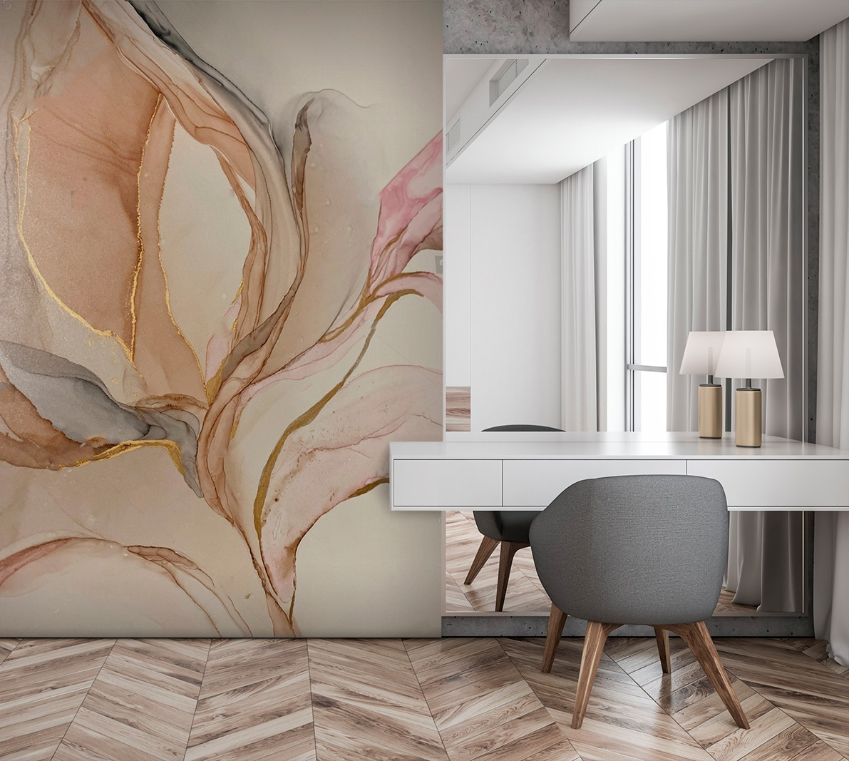 Flowing hues in soft harmony Flowing hues in soft harmony