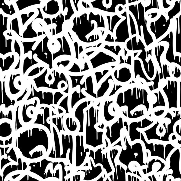 Black and white graffiti Black and white graffiti