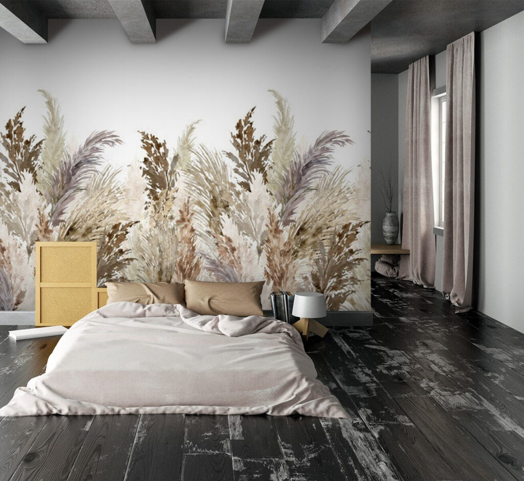 Group of brown and white plants Group of brown and white plants