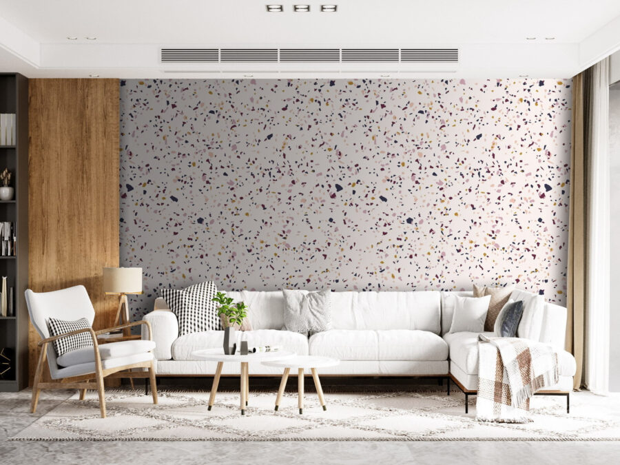 Wall murals Pink speckled surface with small specks - Image 3