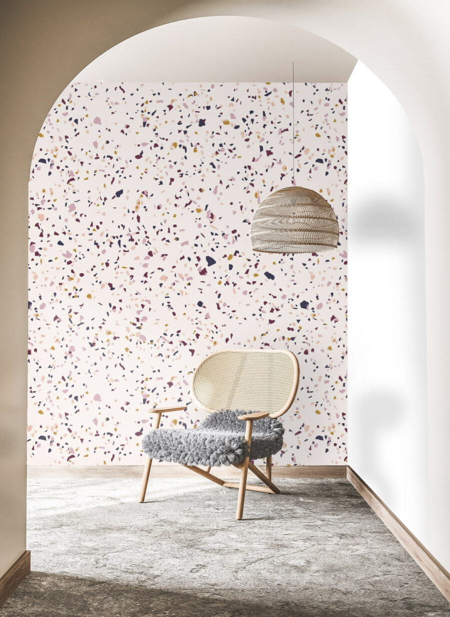 Wall murals Pink speckled surface with small specks - Image 2