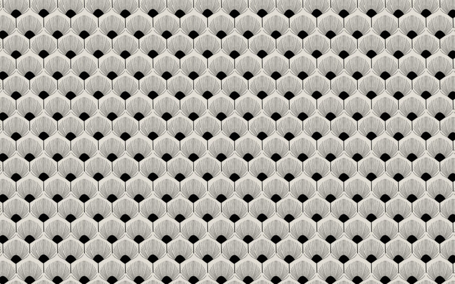 Pattern of hexagons on a black background