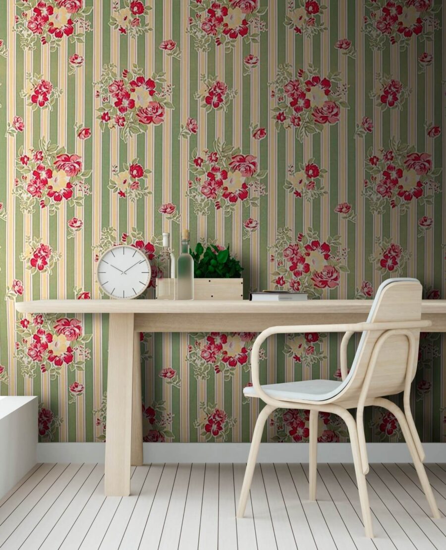 Wallpaper with flowers on it