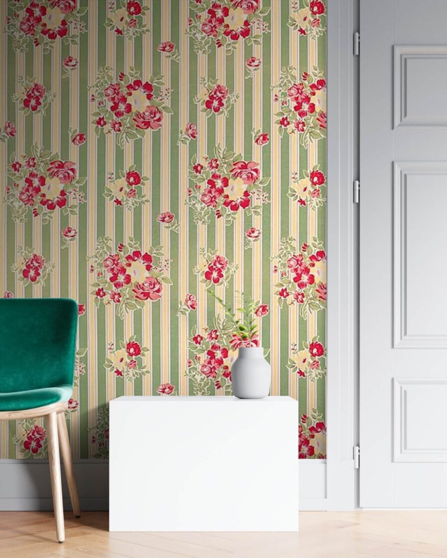 Wallpaper with flowers on it