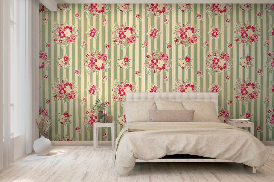 Wallpaper with flowers on it