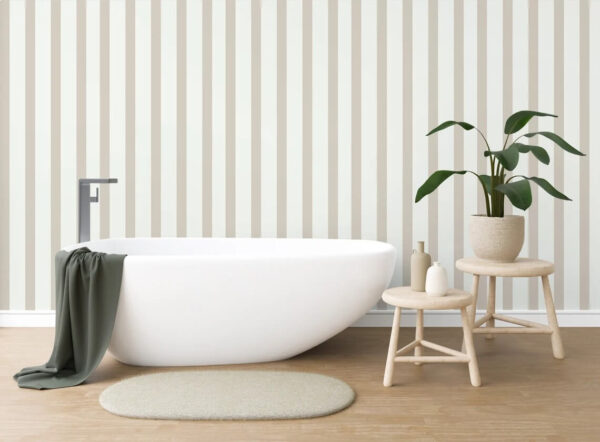 Stylish vertical lines in soft tones Wall murals Stylish vertical lines in soft tones
