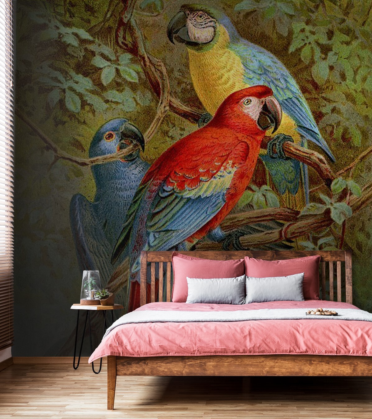 u71620pib1m - Group of colorful birds on a tree branch - tegory