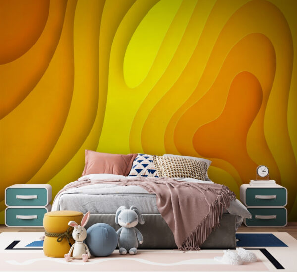 Yellow and orange paper cut shapes Yellow and orange paper cut shapes