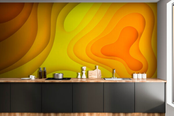 Yellow and orange paper cut shapes Yellow and orange paper cut shapes