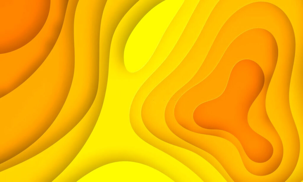 Yellow and orange paper cut shapes Yellow and orange paper cut shapes