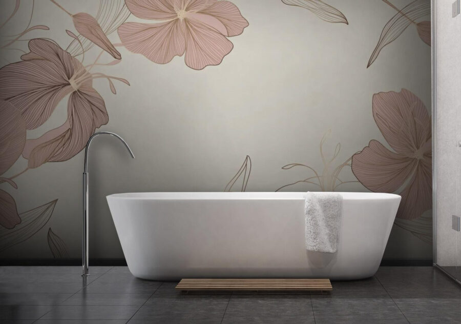 Delicate flowers in soft hues