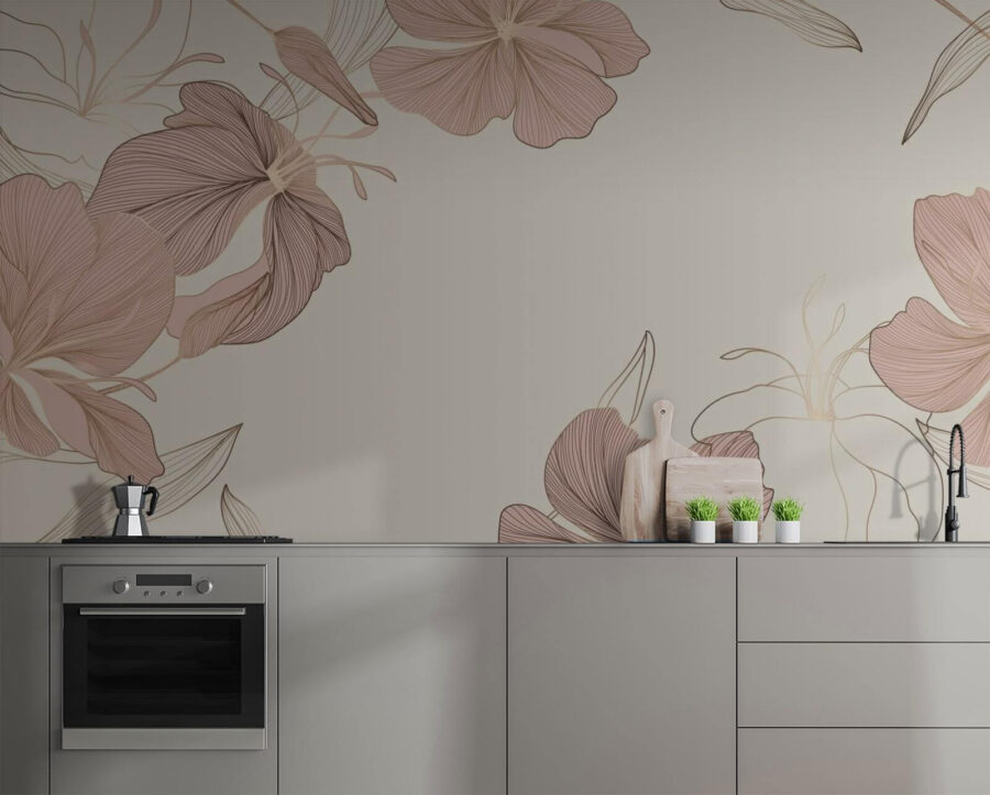 Delicate flowers in soft hues