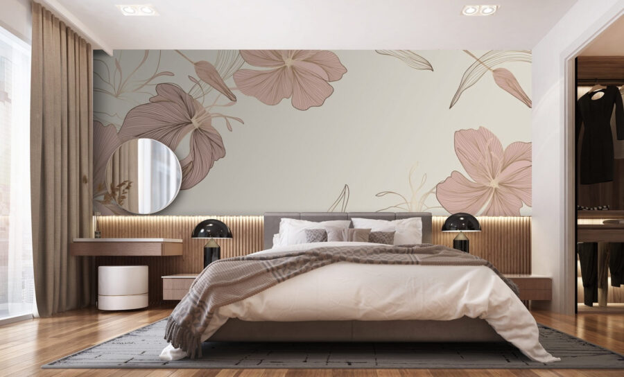 Delicate flowers in soft hues