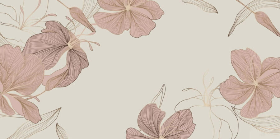 Delicate flowers in soft hues