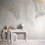 Wall murals Delicate leaves on a soft background