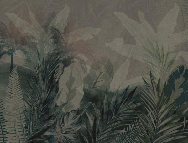 Group of leaves on a grey background Group of leaves on a grey background