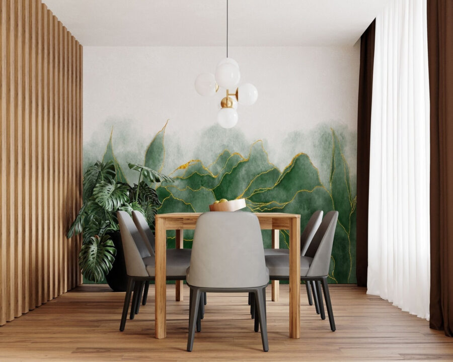 Soft green hues and delicate lines. Soft green hues and delicate lines.