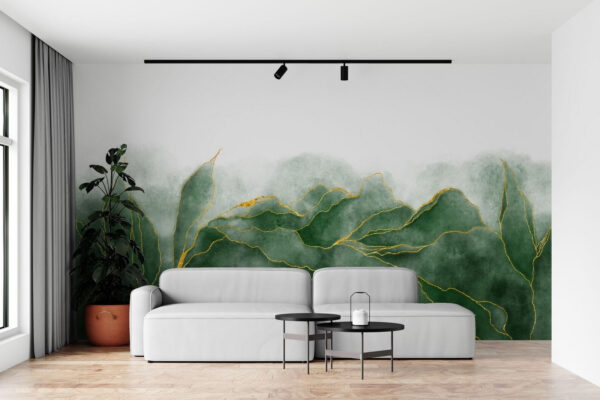 Soft green hues and delicate lines. Soft green hues and delicate lines.