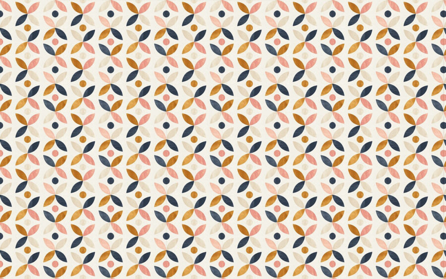 Pattern of colorful circles and dots