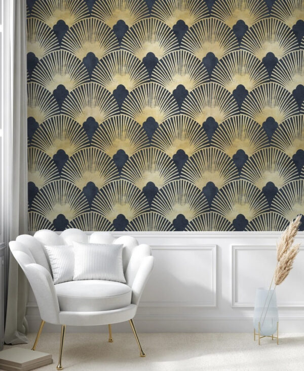 Elegant symmetrical art deco pattern Elegant symmetrical art deco pattern