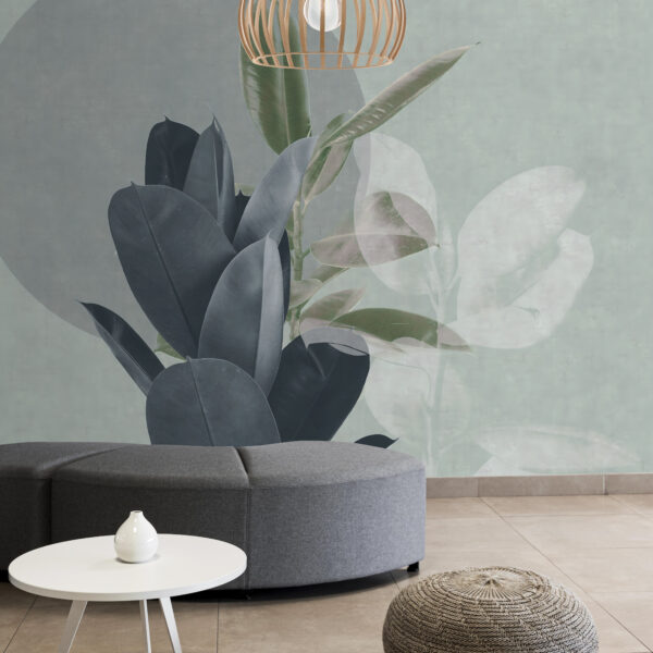 Wall mural Wall mural Elegant leaves on a pastel backdrop (SKU: u71334v2)