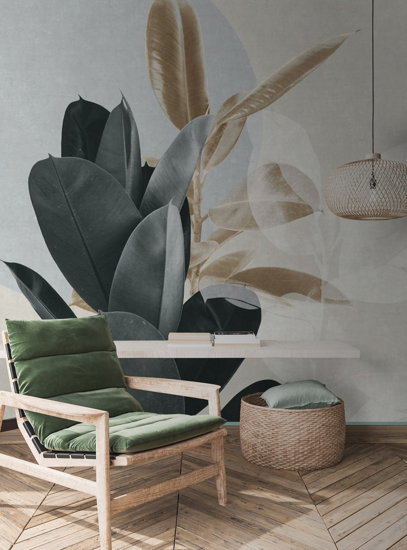 Elegant foliage against a muted backdrop