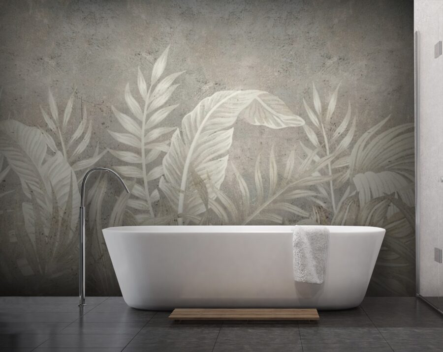 Soft leaves against muted backdrop.