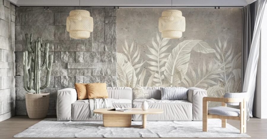 Soft leaves against muted backdrop.