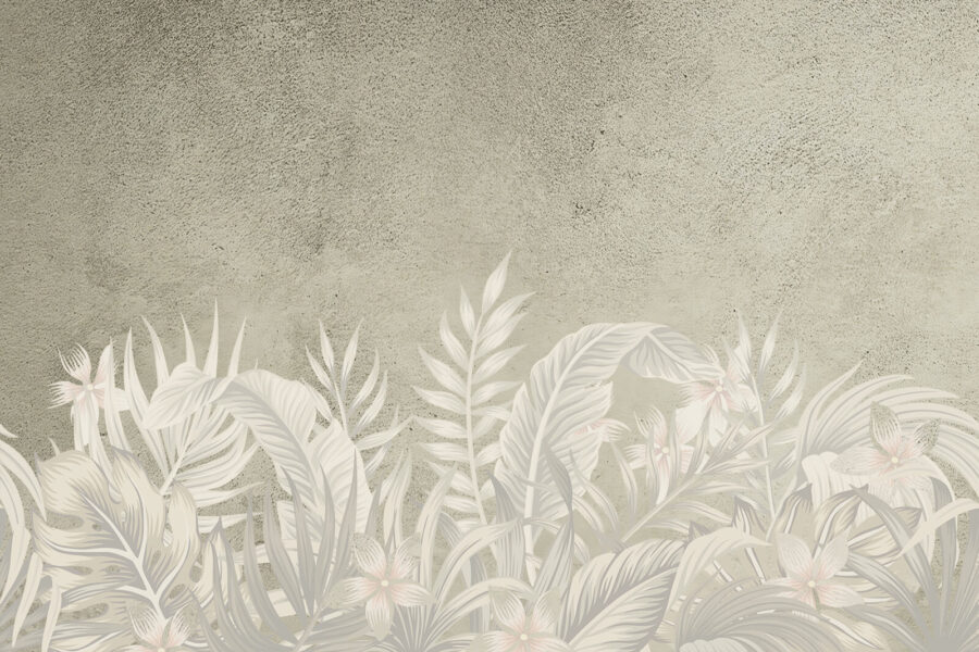Soft leaves against muted backdrop.