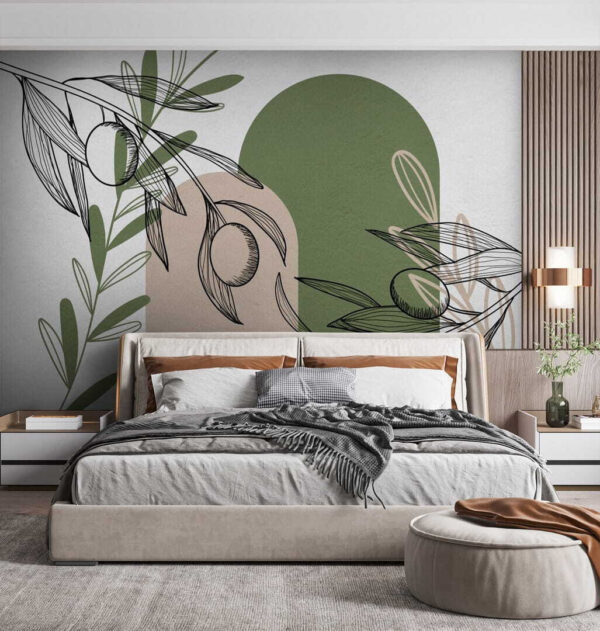 Drawing of olives on a branch Drawing of olives on a branch
