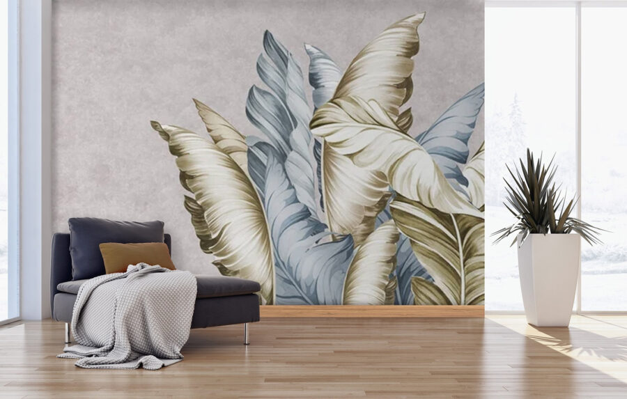 Elegant leaves in soft hues.