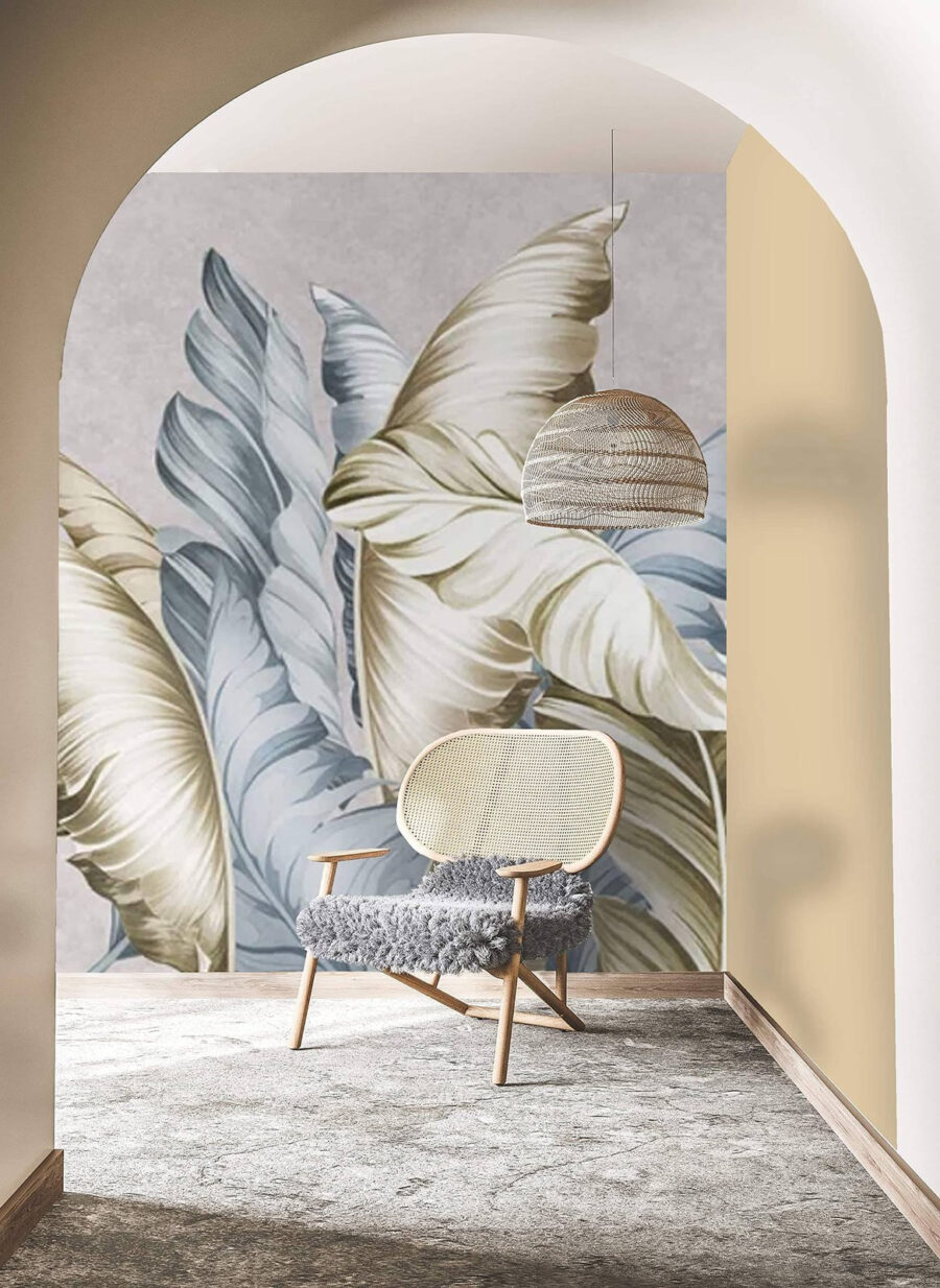 Elegant leaves in soft hues.
