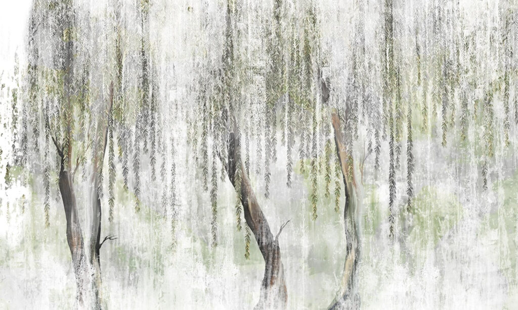 Painting of trees with leaves Painting of trees with leaves