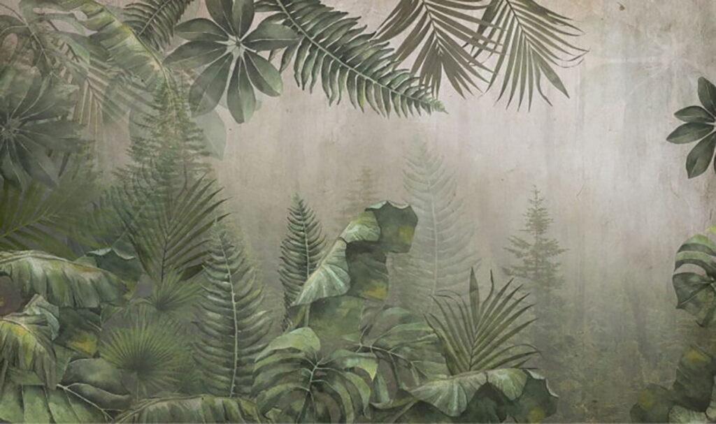 Painting of a forest Painting of a forest