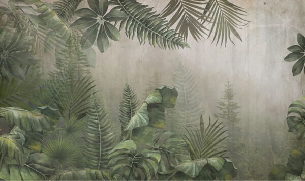 Painting of a forest Painting of a forest