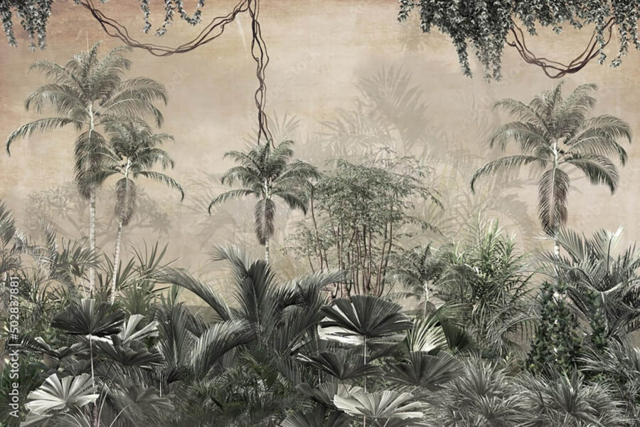 Group of trees and plants