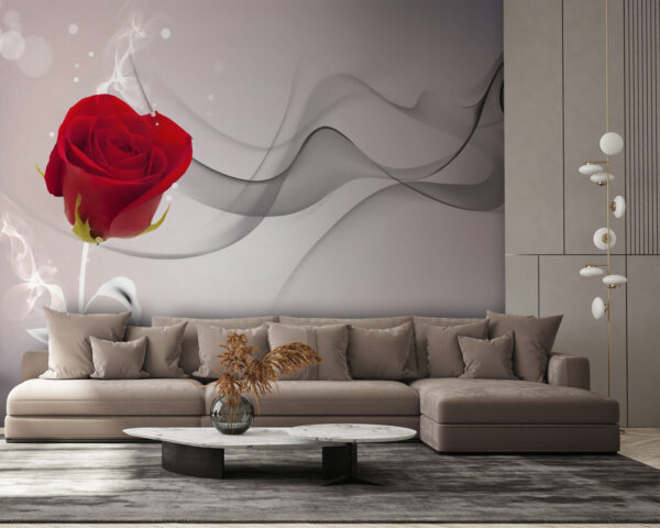 Red rose with smoke Red rose with smoke