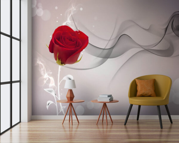 Red rose with smoke Red rose with smoke