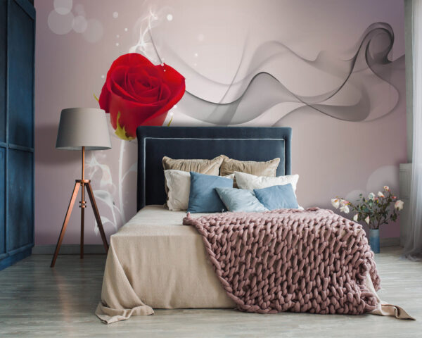 Red rose with smoke Red rose with smoke