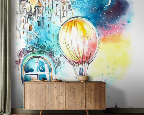 Hot air balloon in the sky Hot air balloon in the sky