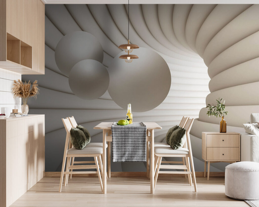 White circular object with balls White circular object with balls