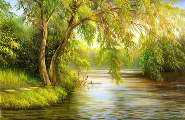River with trees and grass u62865p 600x389 - River with trees and grass