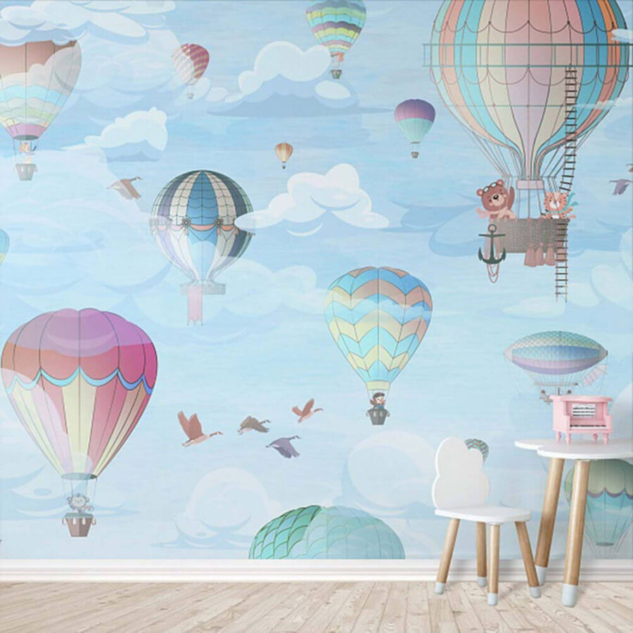Pattern of hot air balloons
