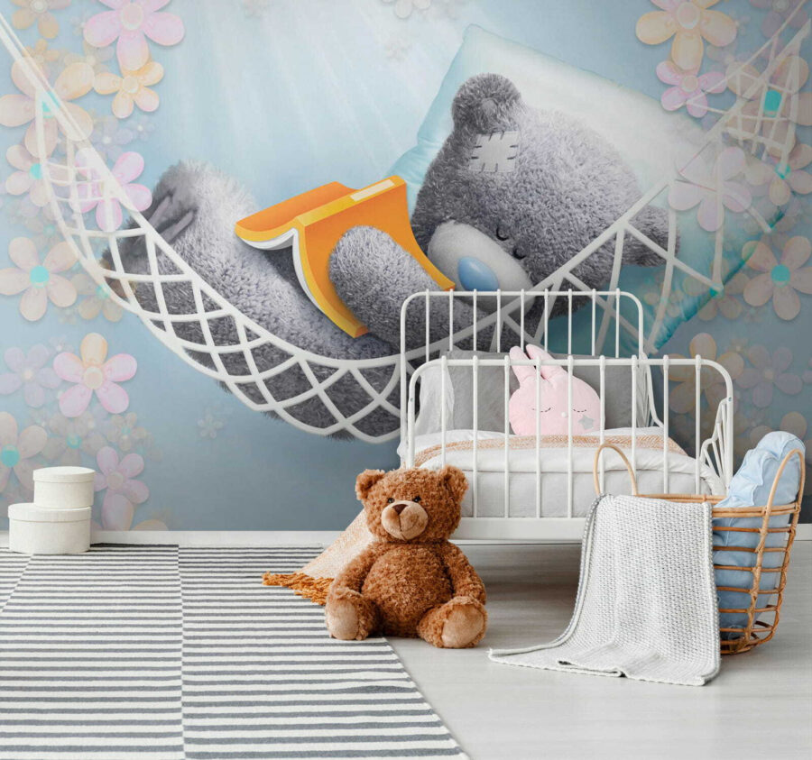 Wall murals Teddy bear sleeping in a hammock - Image 6
