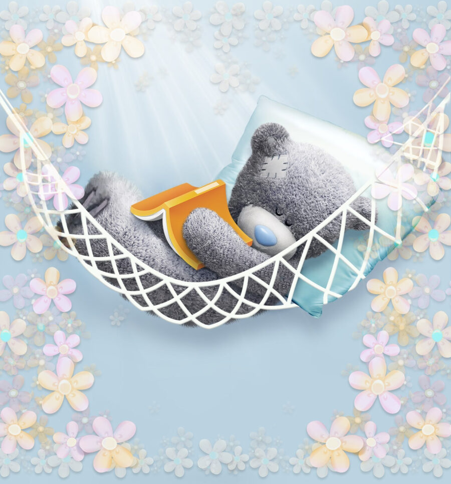 Wall murals Teddy bear sleeping in a hammock - Image 7