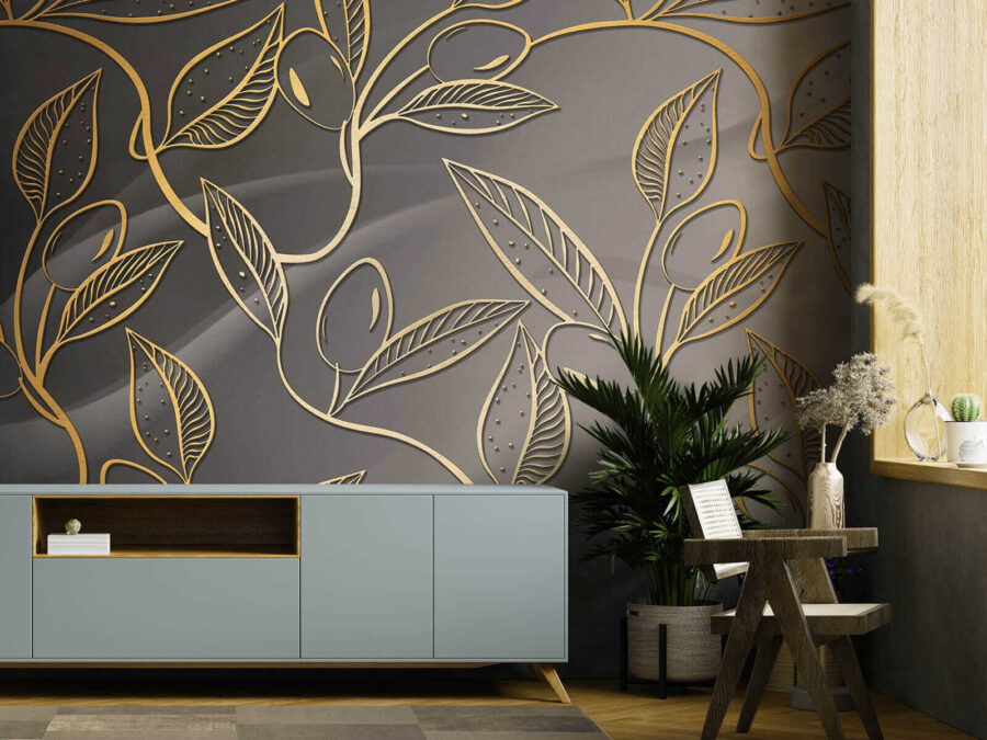 Elegant floral design on dark background