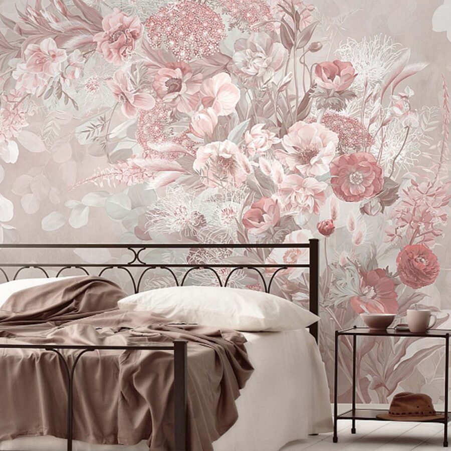 Delicate florals in soft tones